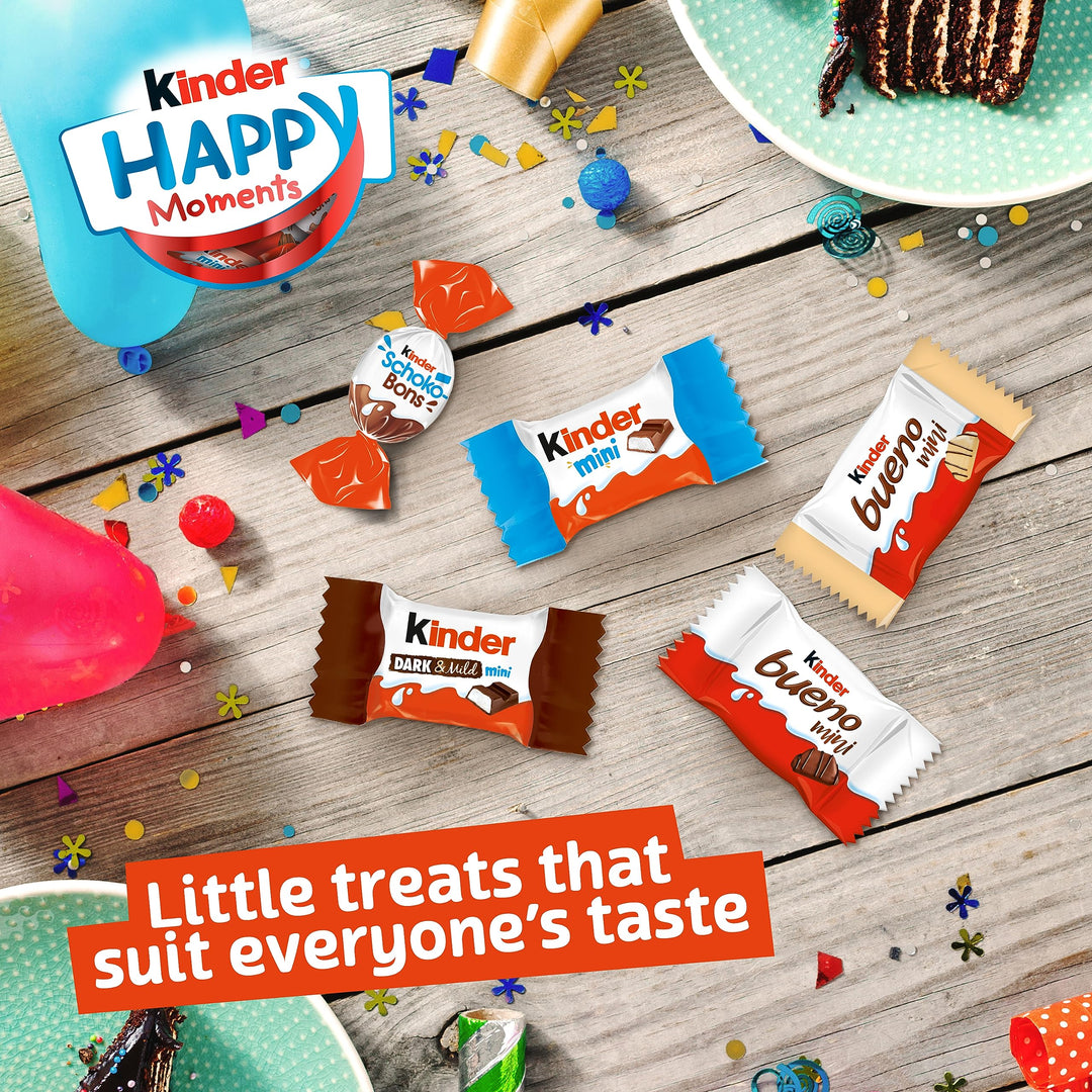 Kinder Happy Moments Exclusive Chocolate Gift Box - 1kg Bulk Share Pack with Assorted Minis