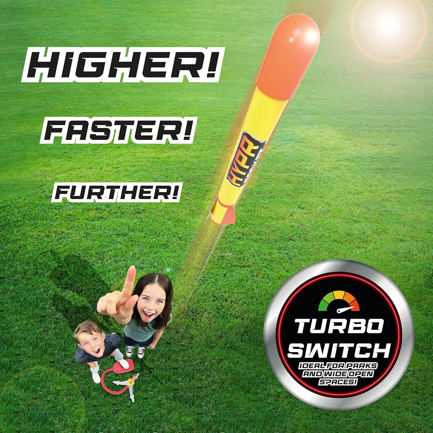WOW! STUFF HYPR Duelling Battle Rocket - Outdoor Stomp Rocket Playset for Kids 5+ 6