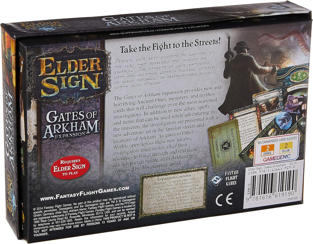 Fantasy Flight Games Elder Sign Gates of Arkham Board Game Expansion (SL16)