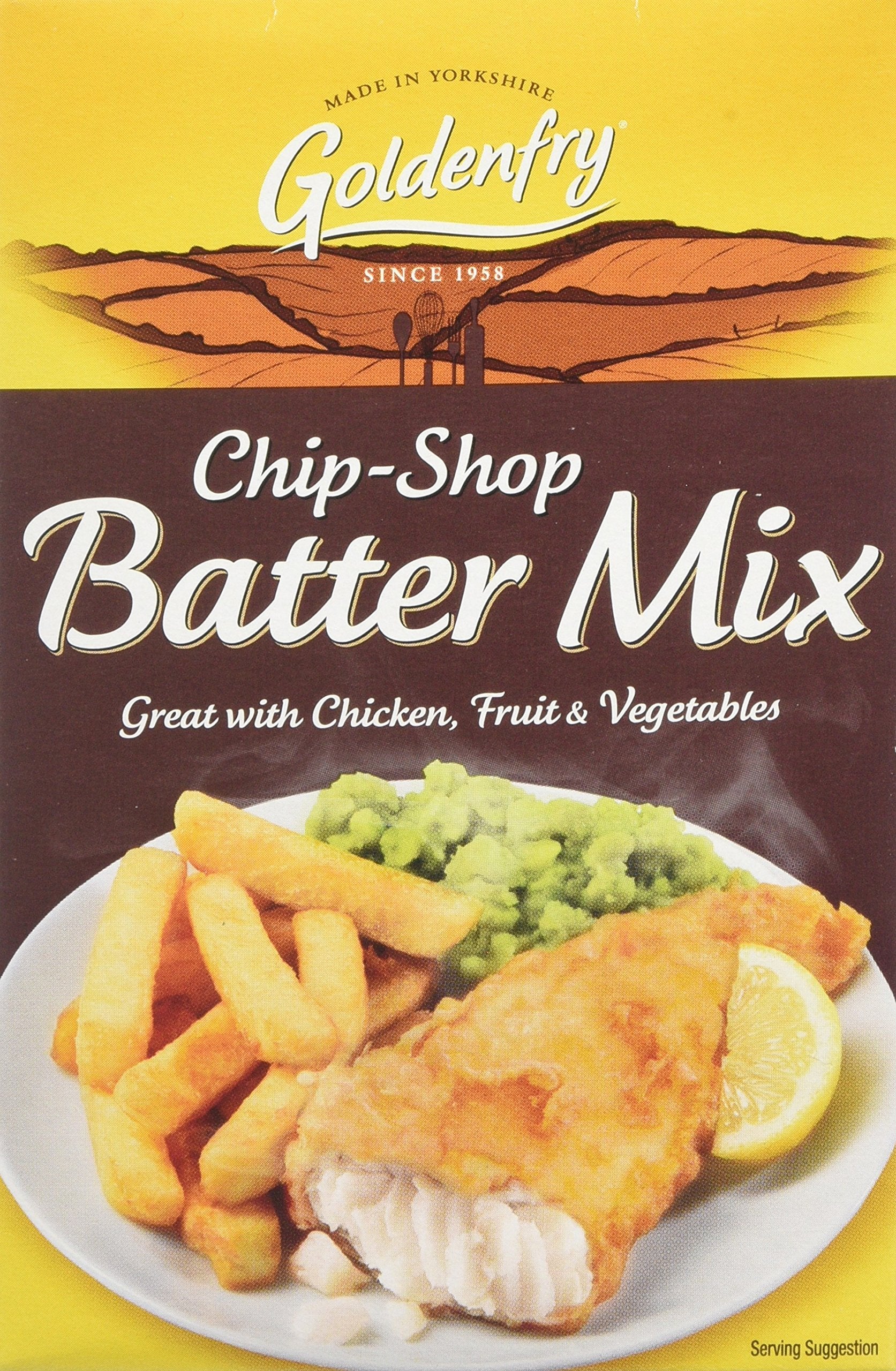 Goldenfry Original Chip-Shop Batter Mix - Light & Crispy | 170g Pack of 12