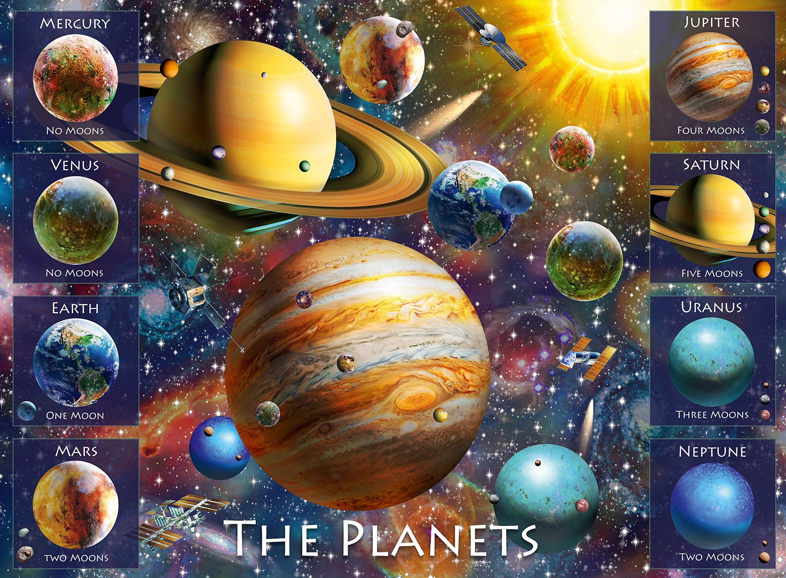 Ravensburger The Planets 100 Piece Jigsaw Puzzle with Extra Large Pieces for Kids Age 6+ | 49 x 36cm