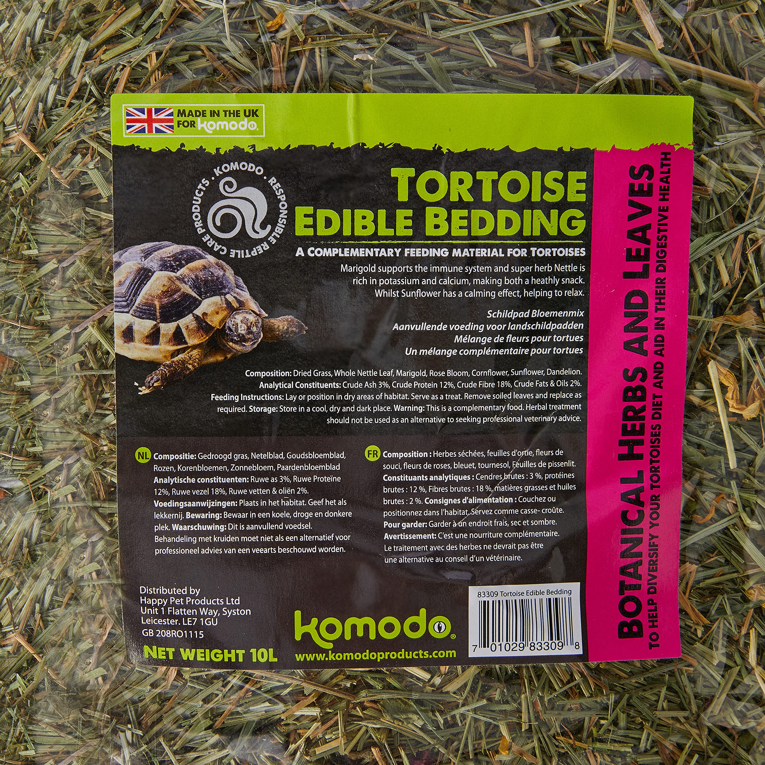 Komodo Edible Tortoise Bedding - All Natural Foraging Substrate | 10L