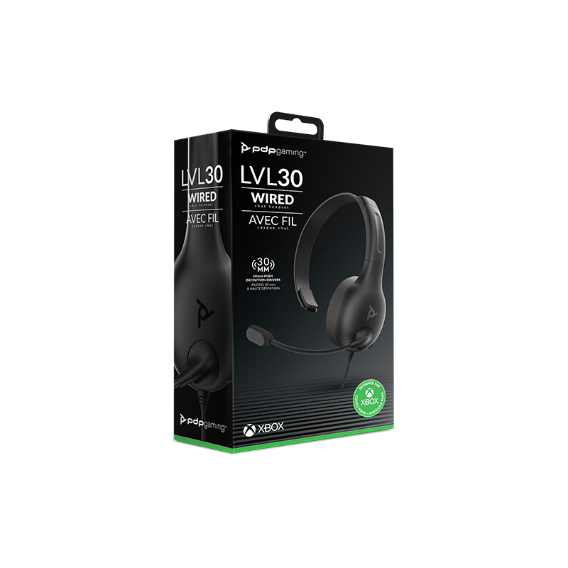 PDP LVL30 Kabelgebundenes Chat-Headset – Xbox One – Schwarz