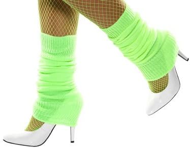 Back to the 80's Leg Warmers - Neon Pink & Neon Green (One Size) (31047)