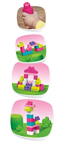 Mega Bloks DCH54 Big Building Bag, Pink, 60 Pieces