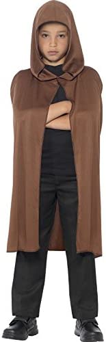 Smiffys Children's Hooded Cape, Brown, Long, 44200