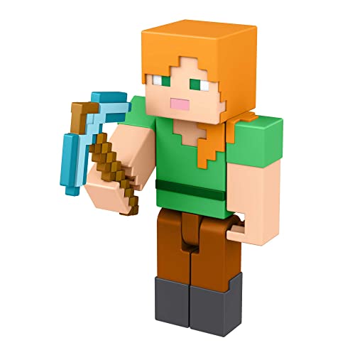 Mattel Minecraft HFC34 Alex Action Figure Characters, Multicolour