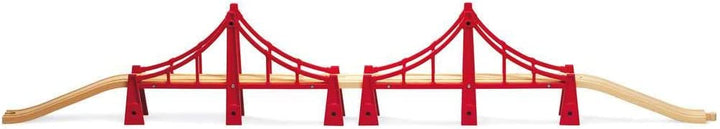 BRIO World Double Suspension Train Bridge for Kids Age 3 Years Up - Compatible with all BRIO Railway Sets & Accessories