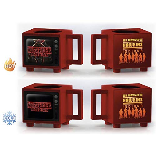 Stranger Things 3-D-förmige wärmeverändernde Tasse im Retro-TV-Design – offizielles Merch