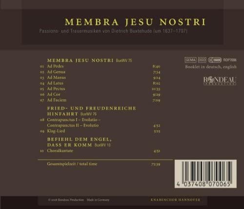 Dietrich Buxtehudebreiding - Membra Jesu Nostri [Audio CD]