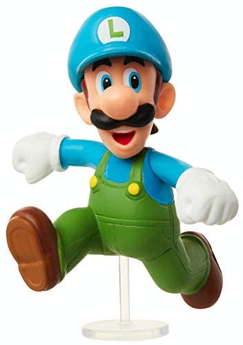 SUPER MARIO Action Figure 2.5 Inch Ice Running Luigi Collectible Toy