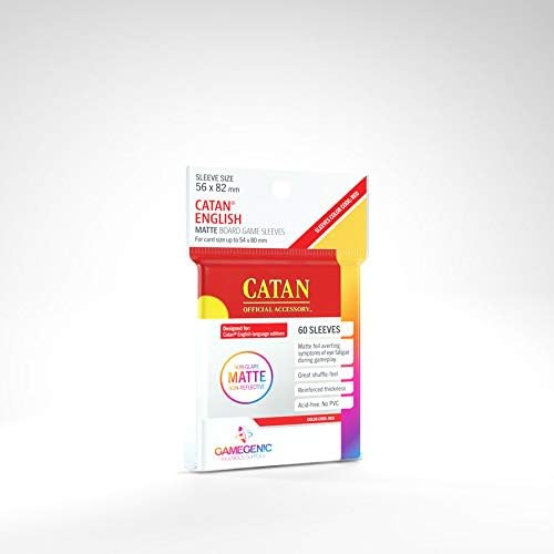 GAMEGEN!C - Matte Catan-Sized Sleeves 56 x 82 mm (50), Colour Clear (GGS10073ML)