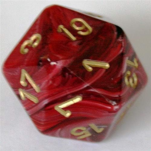 Chessex 27434 Dice, burgundy/gold, pack of 1