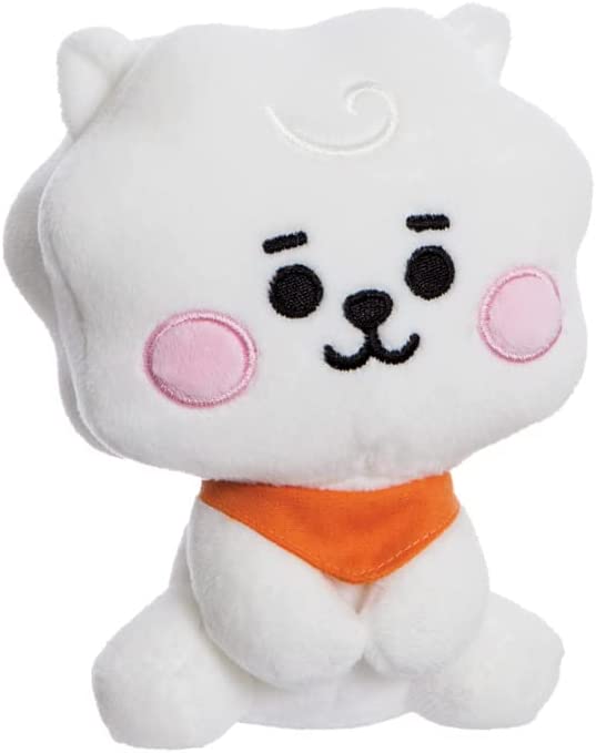 AURORA, 61480, BT21 Official Merchandise, Baby RJ Sitting Doll 5In, Soft Toy, Wh