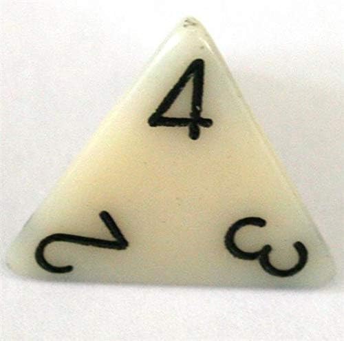 Chessex Dice: Polyhedral 7-Die Opaque Dice Set - Ivory with Black Set