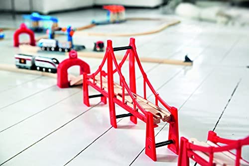 BRIO World Double Suspension Train Bridge for Kids Age 3 Years Up - Compatible with all BRIO Railway Sets & Accessories