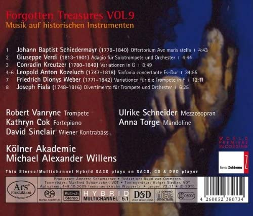 Forgotten Treasures Vol. 9 - Virtuoso Music for Trumpet by Kozeluch/Verdi/Fiala/a.o. [Audio CD]