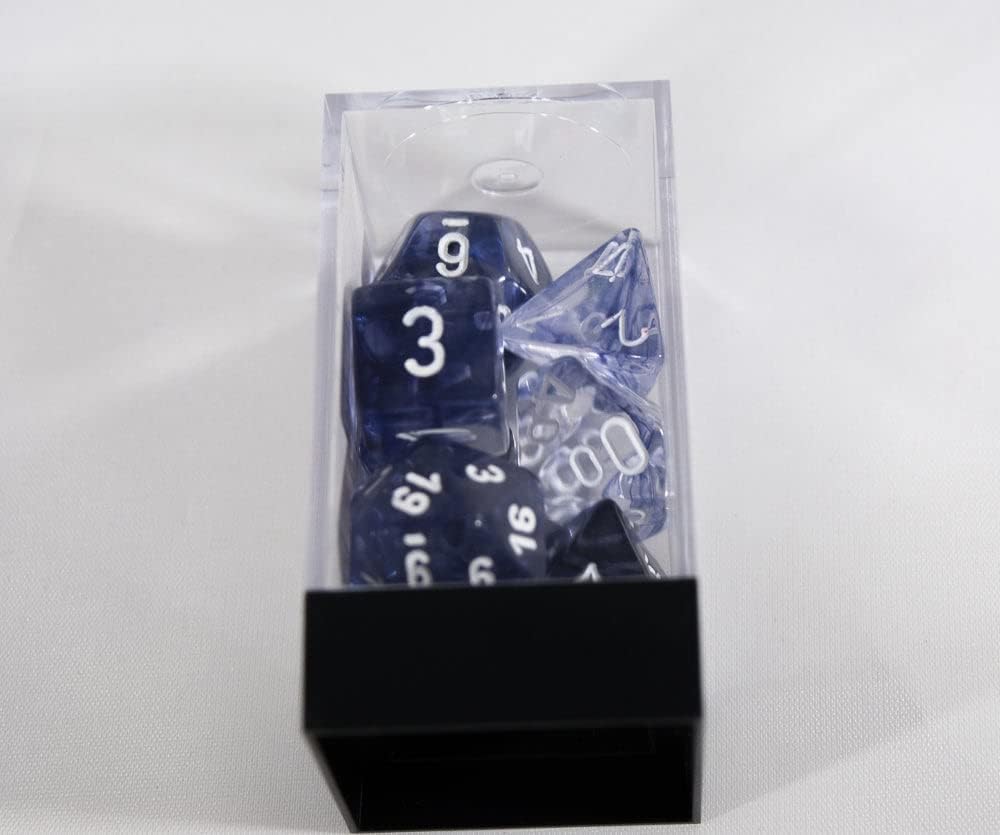 Chessex Nebula Black 7 piece dice set