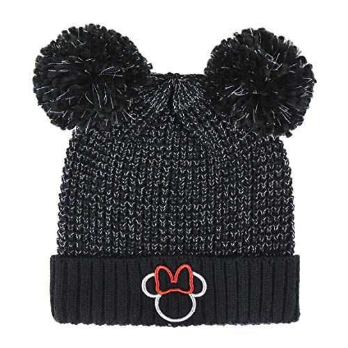 CERDA ARTESANIA Gorro Pompon Minnie Beanie, Black (Negro 37), One Size