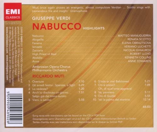 Riccardo Muti - Verdi: Nabucco [Audio CD]