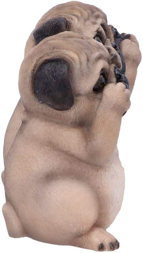 Nemesis Now Three Wise Pugs 8.5cm, Resin, Fawn