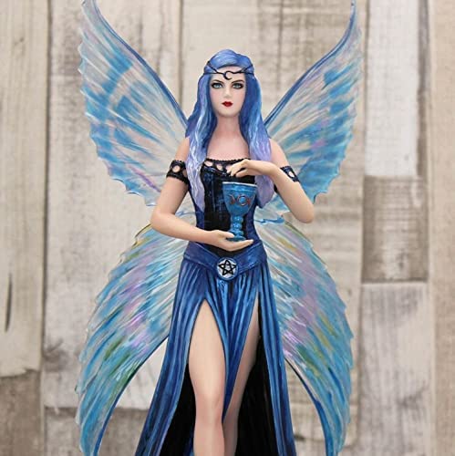 Nemesis Now Anne Stokes Enchantment Fairy Figurine, Blue, 26cm Blue