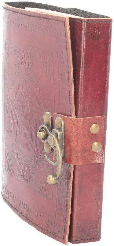 Nemesis Now Pentagram Leather Journal With Lock 23cm Brown