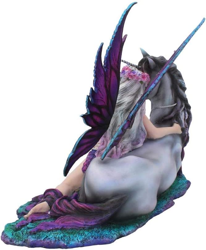 Nemesis Now Evania Fairy Unicorn Figurine 40cm Purple, Resin