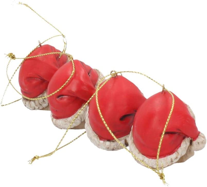 Nemesis Now Silent Night Set of 12 Baubles 4.3cm, Resin, Red