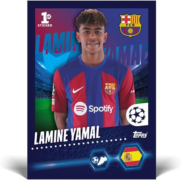 Topps UEFA Champions League Stickers Starter Pack with 80 Page Album and 2 Packets of Stickers