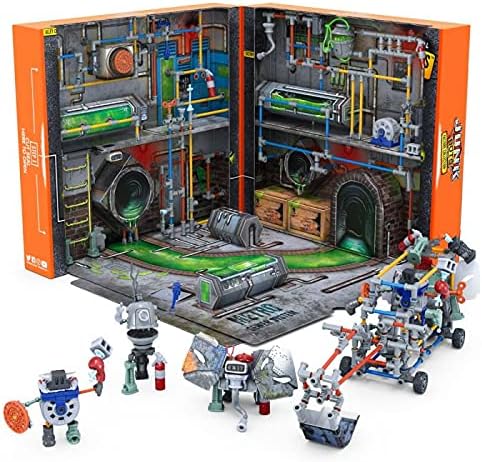 HEXBUG JUNKBOTS Large Factory Habitat Metro Sewer System, Surprise Toy Playset