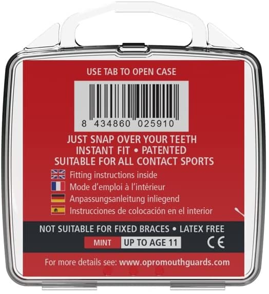 Opro Snap Fit Junior Mouthguard - Mint Green
