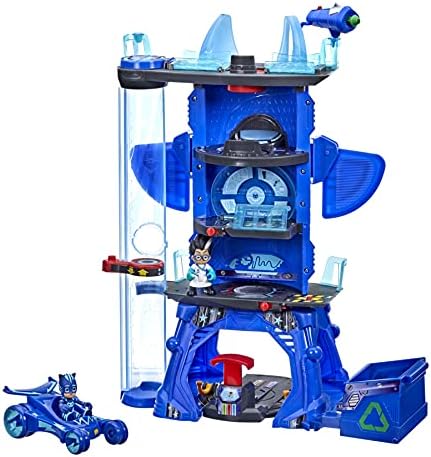 PJ MASKS F2101 Deluxe Battle HQ Preschool Toy, Headquarters Playset with 2 Action Figures and Vehicle for Kids Ages 3 and Up