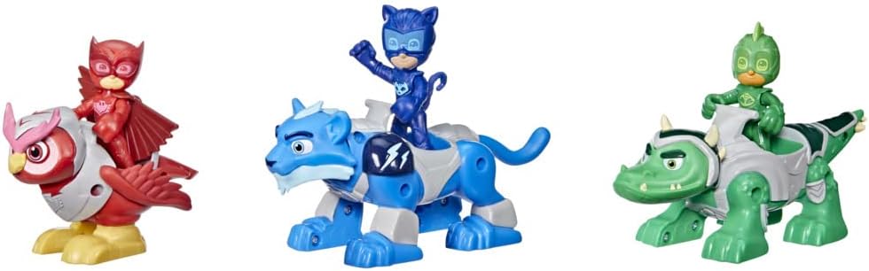 PJ MASKS Animal Power Hero Animal Trio Preschool Toy, Action Figure and Vehicle