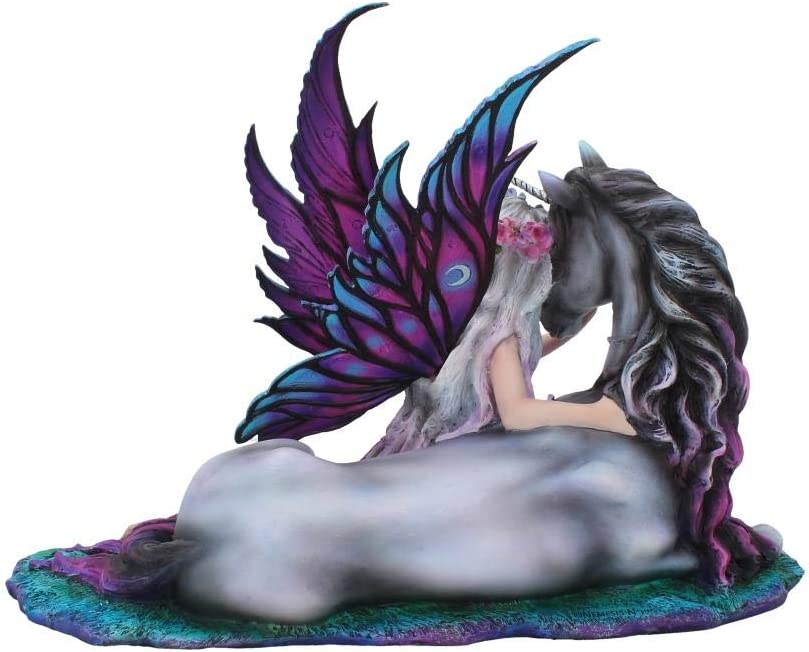 Nemesis Now Evania Fairy Unicorn Figurine 40cm Purple, Resin