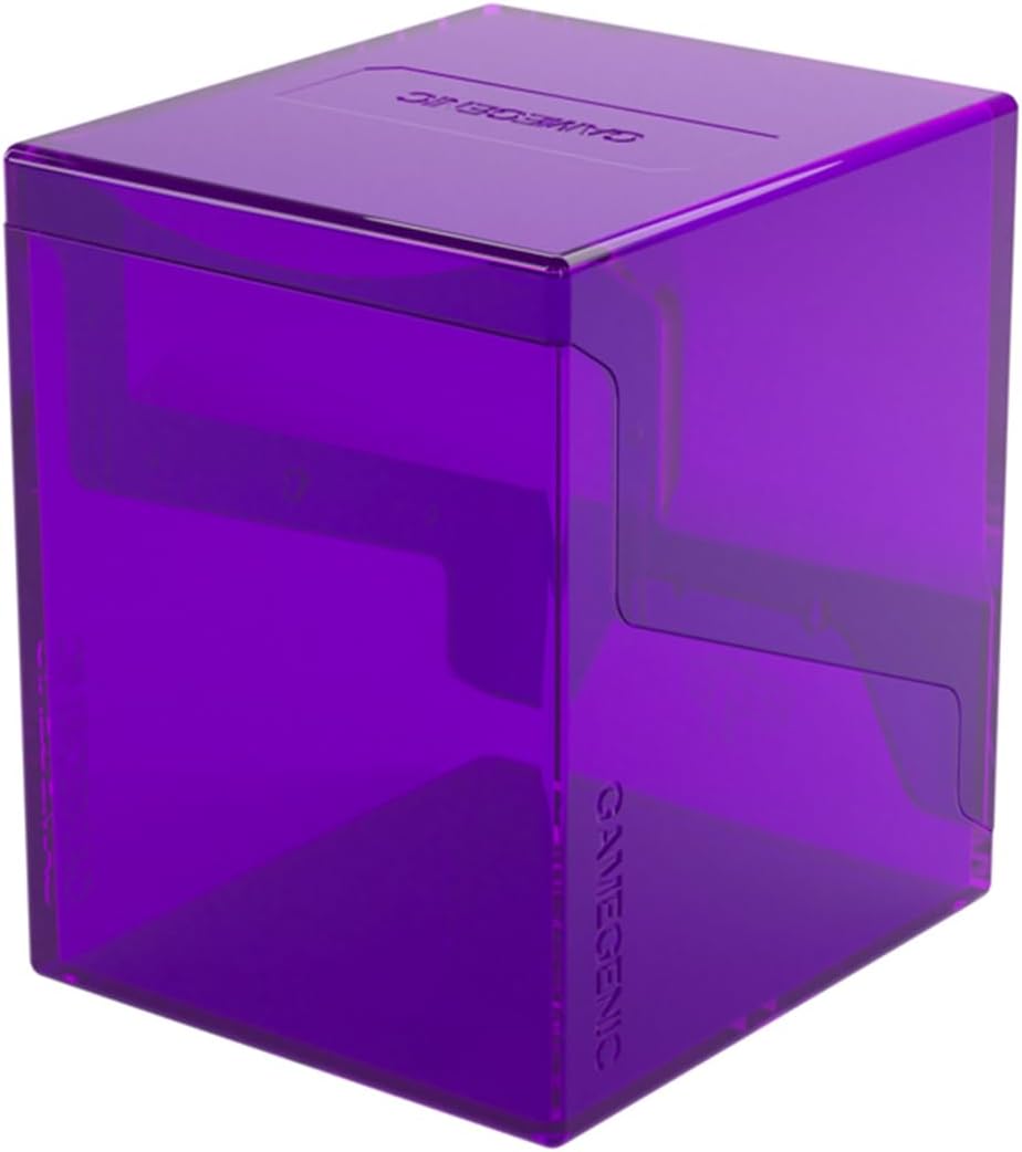 Bastion 100+ XL Deck Box - Compact, Secure, and Perfectly Organized for Your Trading Cards! Safely Protects 100+ Double-Sleeved Cards, Purple Color