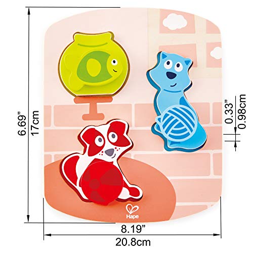 Hape HAP-E1610 Dynamic Pet Puzzle, Multi-Colour