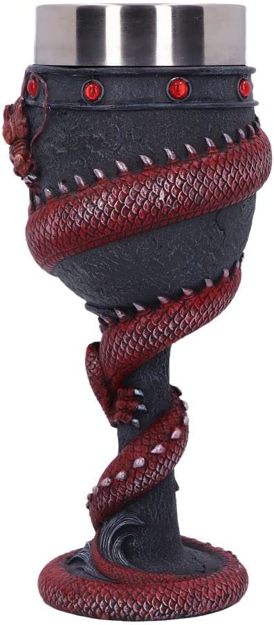 Nemesis Now Dragon Coil Goblet, Red, 20cm