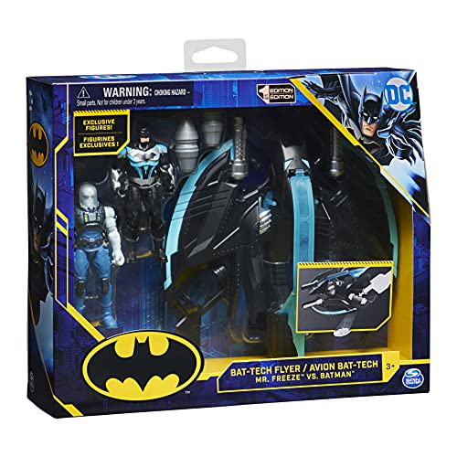 Batman Bat-Tech Flyer with 4-inch Exclusive Mr. Freeze and Batman Action Figures