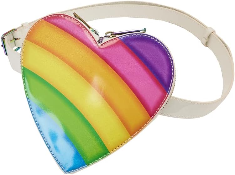 Loungefly Lisa Frank Logo Heart Rainbow Mini Backpack