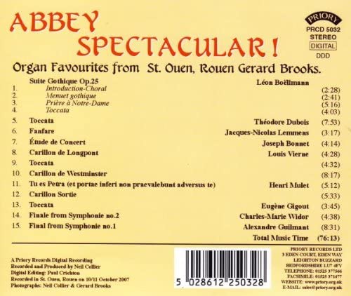 Gerard Brooks (organ) - Abbey Spectacular! Organ Favourites from St Ouen, Rouen [Audio CD]