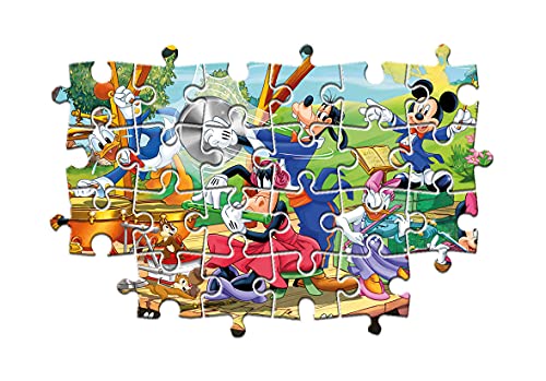 Clementoni 21620, Mickey and Friends Puzzle for Children - 2 x 60 Pieces, Ages 5