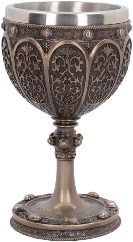 Nemesis Now B4507N9 Grail 17cm Chalice, Resin w/Stainless Steel, Bronze