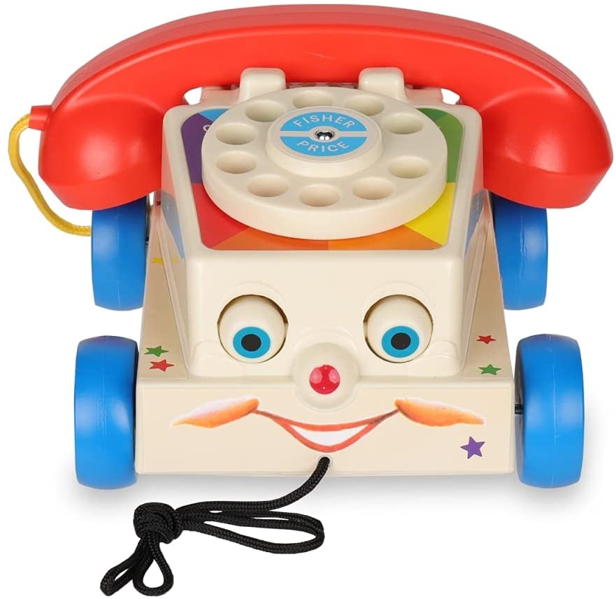 Fisher-Price Classics 1694 Chatter Telephone, Retro Baby Push Along Toy, Role Play for Kids, Toddler Phone, Classic Toy with Retro Style Packaging, Pretend Play Toys for Boys and Girls Aged 12 Months