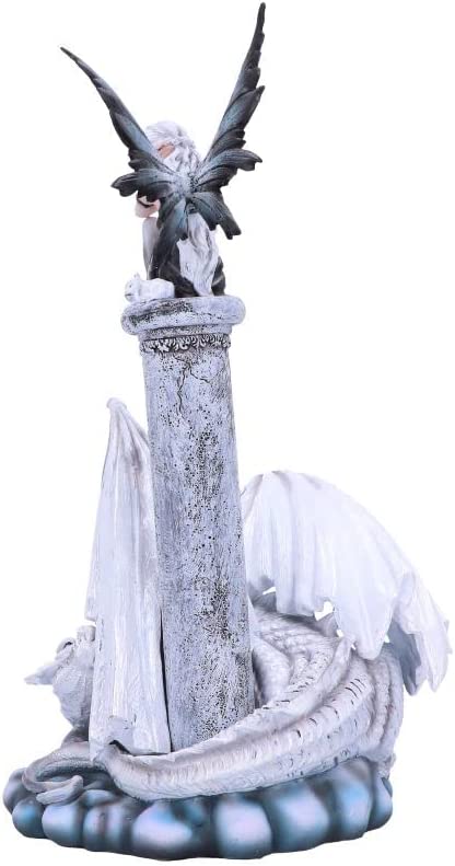 Nemesis Now Alaina Fairy Dragon Figurine, White, 35cm