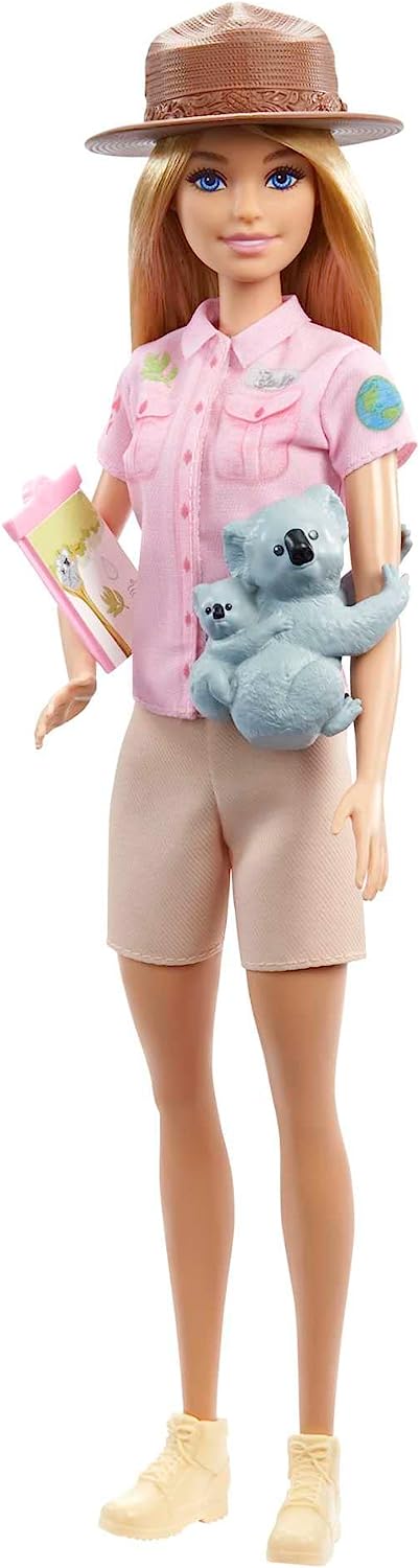 Barbie Zoologist Doll (12 inches), Role-play Clothing & Accessories: Koala & Baby Figure