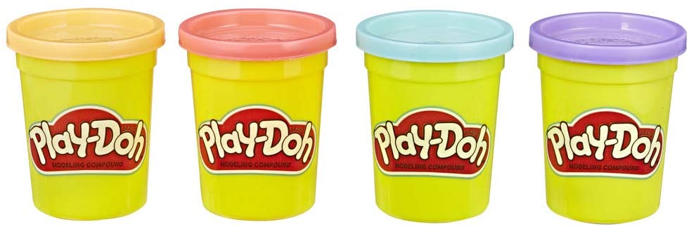 Play Doh Lot de 4 couleurs non toxiques sur le thème sucré pour les enfants de 2 ans et plus, canettes de 4 onces