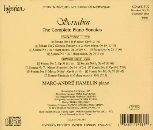 Scriabin: The Complete Piano Sonatas - Marc-Andre Hamelin [Audio CD]