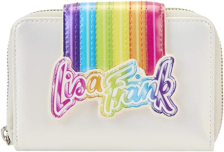 Loungefly Lisa Frank Rainbow Logo Zip Wallet, Multi, One Size, Zip Around Purse / Wallet