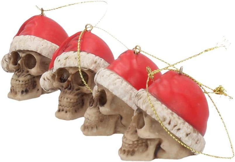 Nemesis Now Silent Night Set of 12 Baubles 4.3cm, Resin, Red